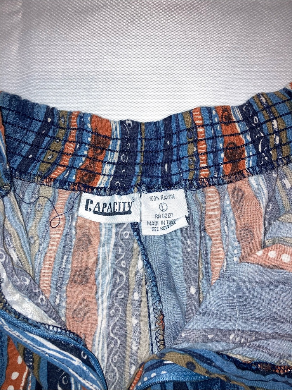 Vintage Capacity Striped Blue & Orange Matching Set - Picture 9 of 11